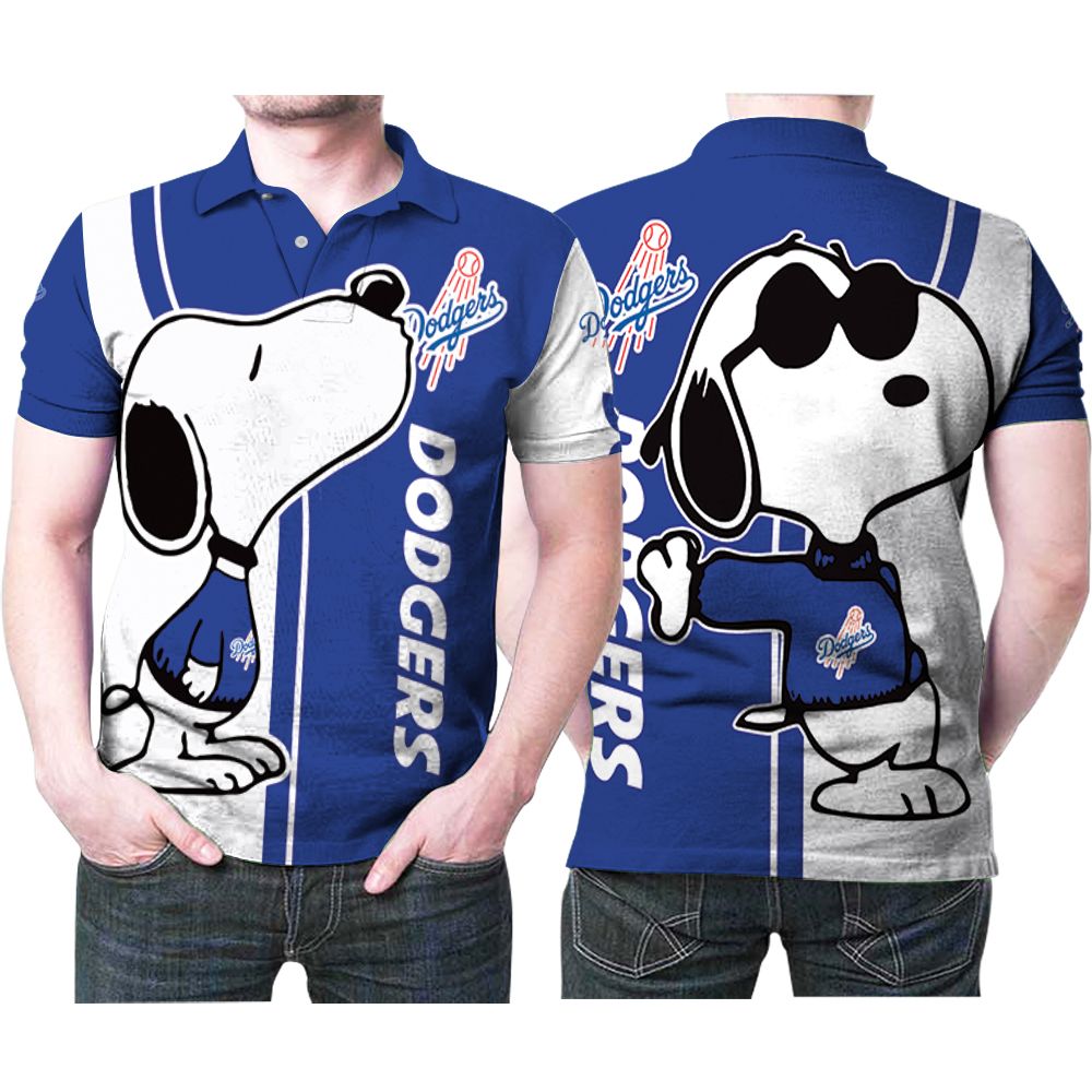 Snoopy Kiss Los Angeles Dodgerslogo 3D All Over Print Polo Shirt