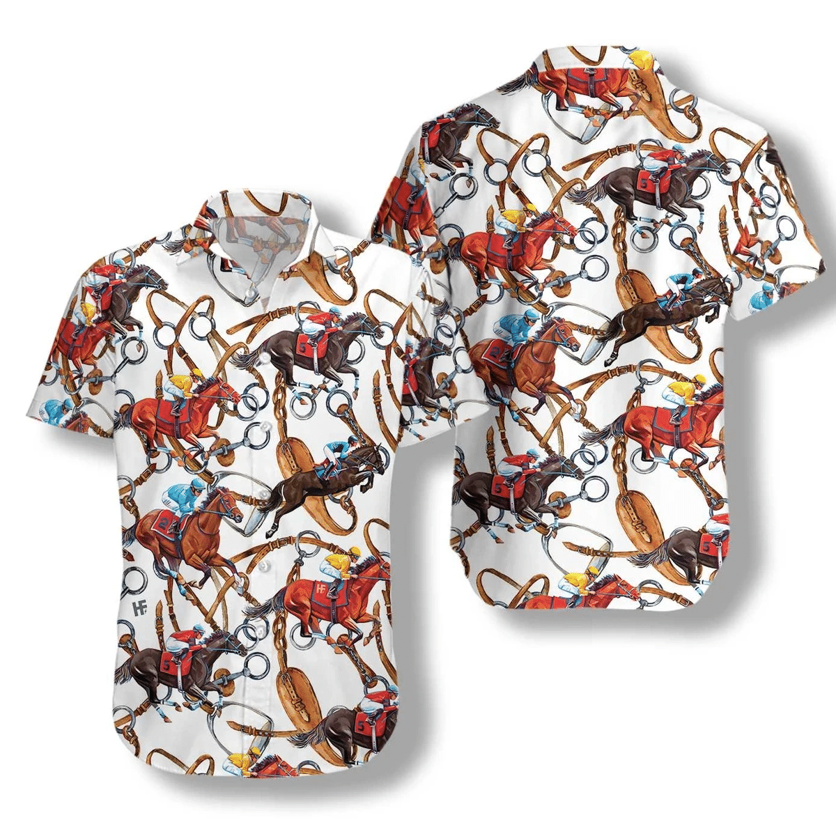 Horse Racing Hawaiian Shirt