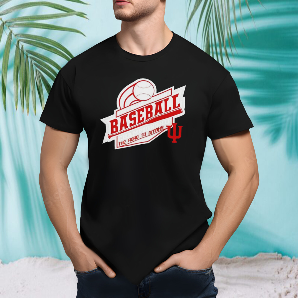 Indiana Hoosiers 2023 Ncaa Division I Baseball Championship The Road To Omaha Logo Shirt