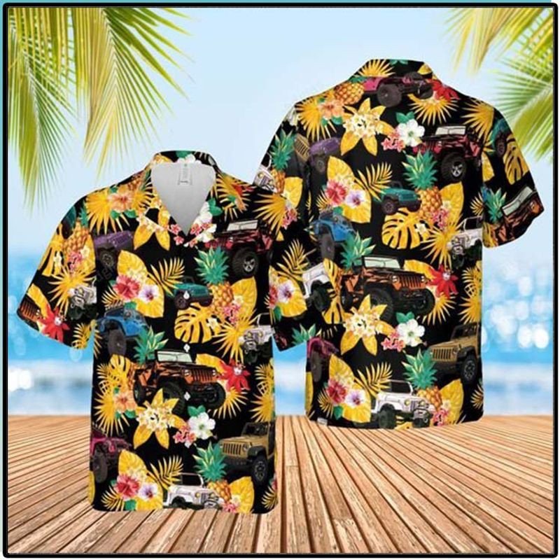 Jeep Pineapple Hawaiian Shirt