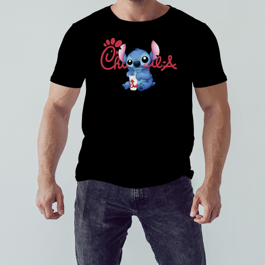 Official Stitch drinking chick fil a shirt