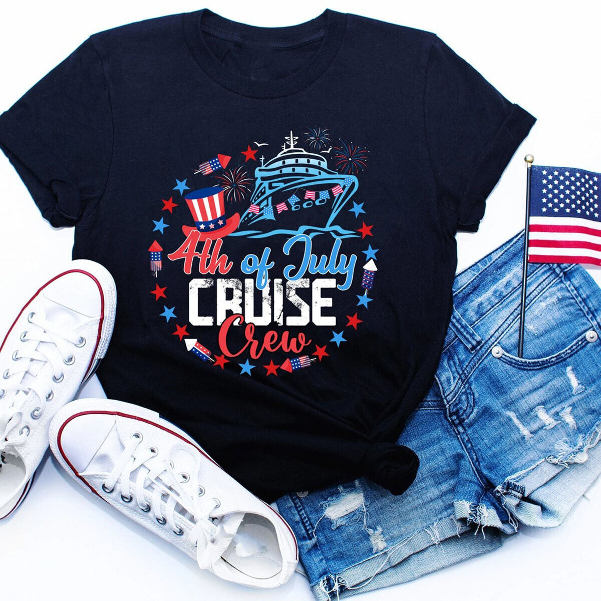 4th Of July Cruise Crew 4th Of July Cruise Family 2023 Independent T-shirt