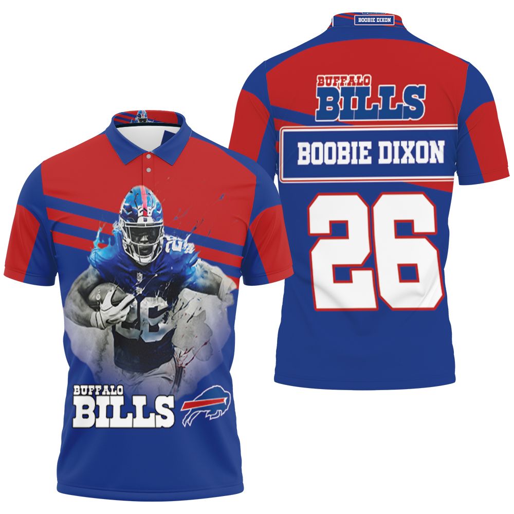 Buffalo Bills 26 Boobie Dixon Afc East Champs Polo Shirt All Over Print 3d Shirt