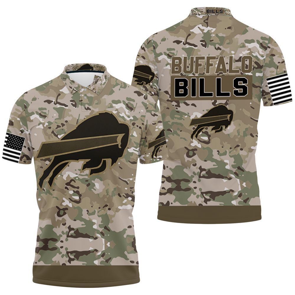 Buffalo Bills Camo Pattern 3d Jersey Polo Shirt All Over Print 3d shirt