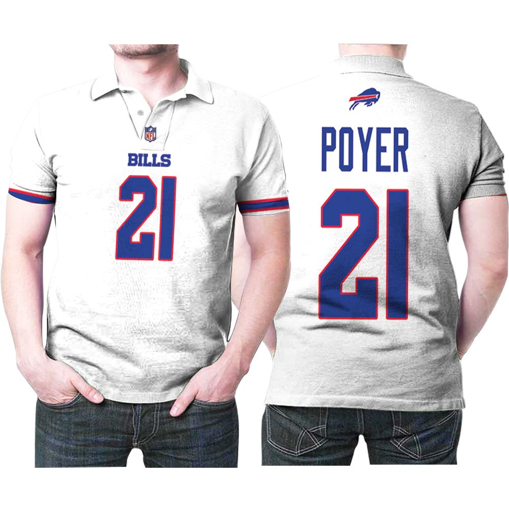 Buffalo Bills Jordan Poyer #21 Nfl Great Player American Football Team Game White 3d Designed Allover Gift For Bills Fans Polo Shirt