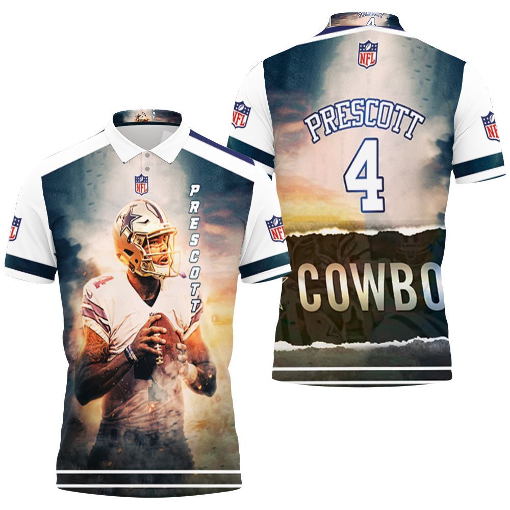 Dak Prescott 4 Dallas Cowboys3d Polo Shirt All Over Print Shirt 3d T-shirt