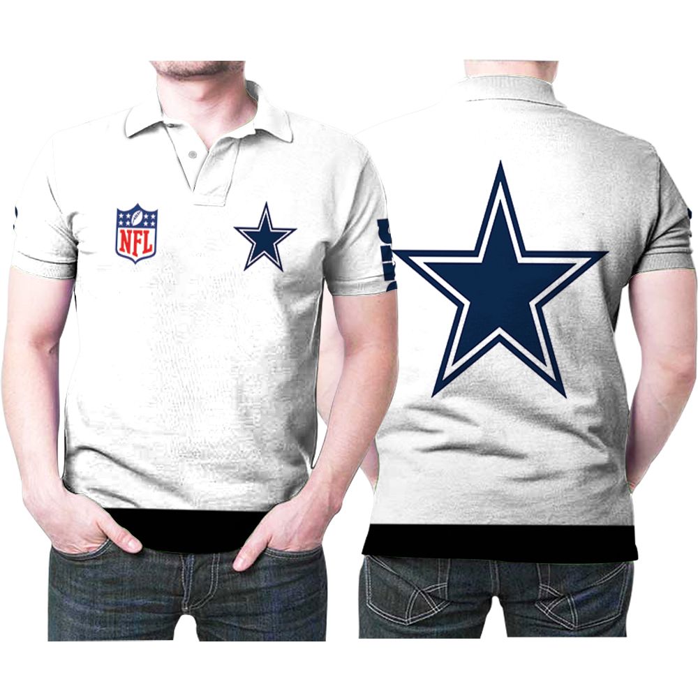 White NFL Dallas Cowboys Logo All Over Print 3D T Shirt Gift For Fans