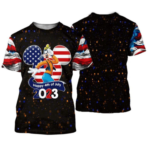 Goofy Patriot Mouse Ear Head Happy 4th Of July 2023 3d shirt