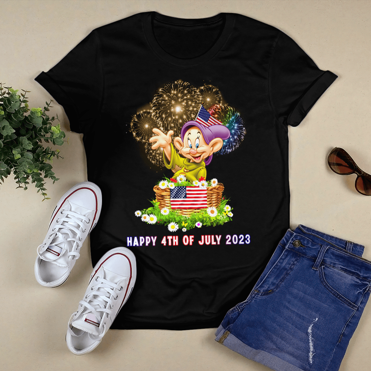 Happy 4th Of July 2023 Independence Day Dopey Dwarf Tshirt
