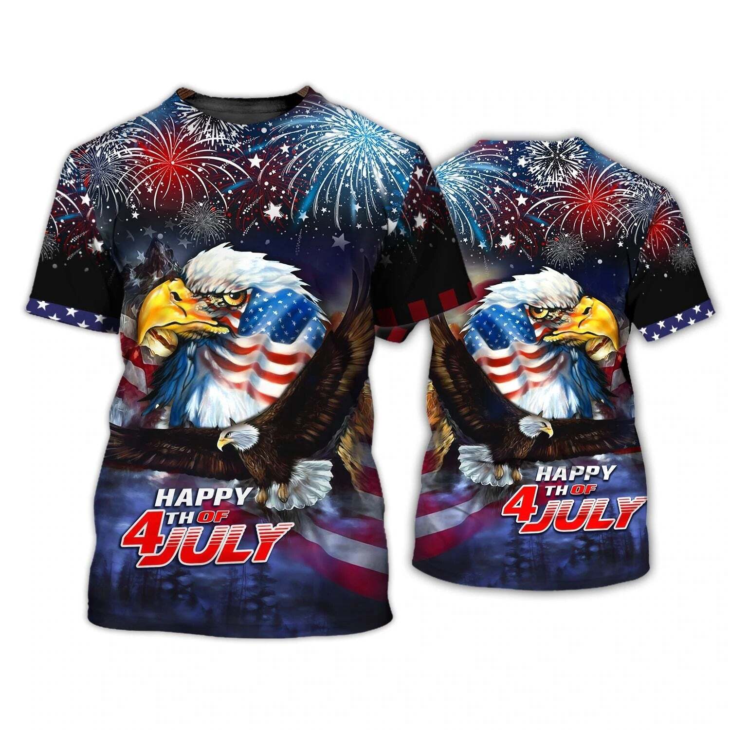 Happy 4th Of July Independence Day Is Coming 3d Full Print Eagle Pride shirt