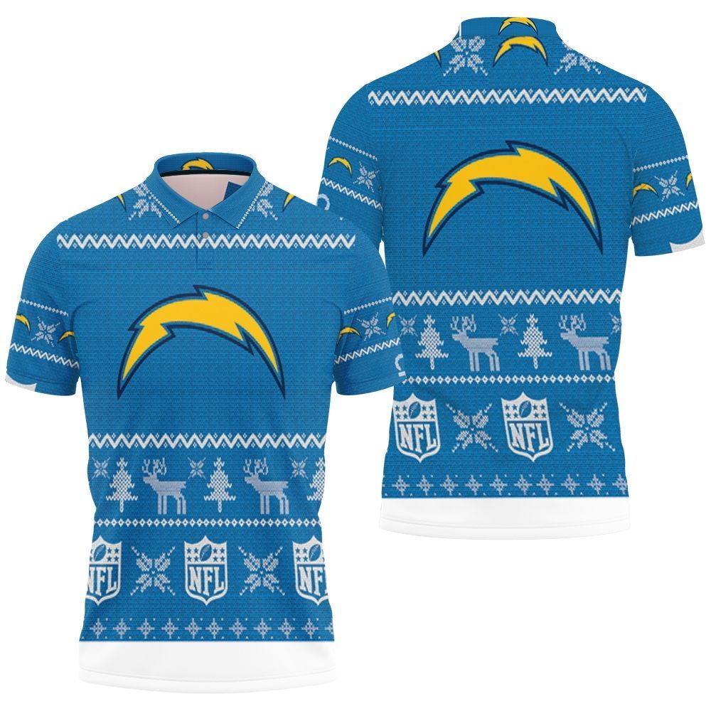 Los Angeles Chargers Nfl Ugly Sweatshirt Christmas 3d Polo Shirt All Over Print Shirt 3d T-shirt