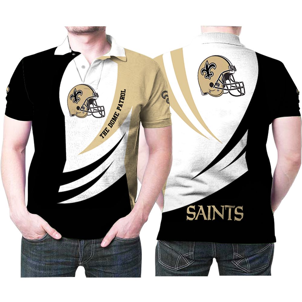 New Orleans Saints Helmet Logo The Dome Patrol 3d Designed For New Orleans Saints Fan Polo Shirt All Over Print Shirt 3d T-shirt