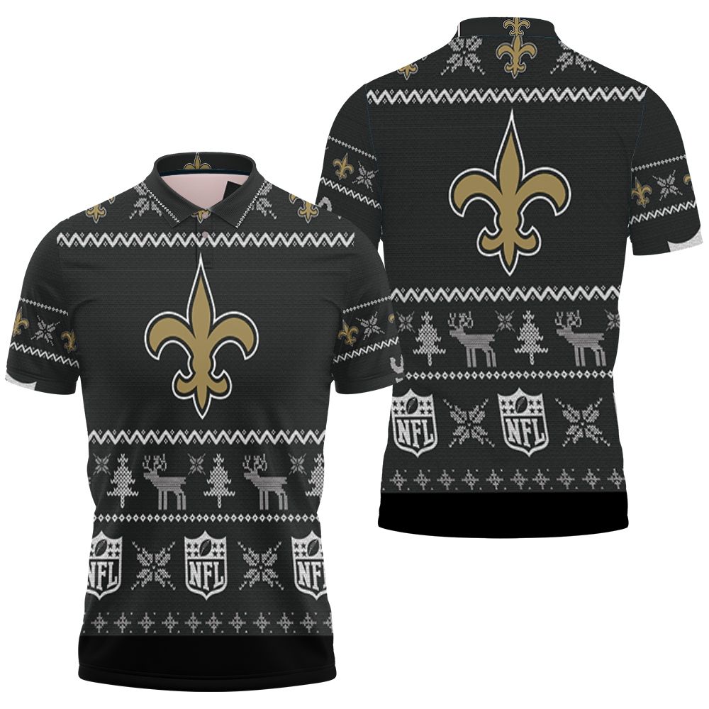 New Orleans Saints Ugly Christmas 3d Polo Shirt All Over Print Shirt 3d T-shirt