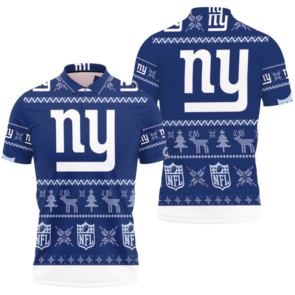 New York Giants Ugly Christmas 3d Polo Shirt All Over Print Shirt 3d T-shirt