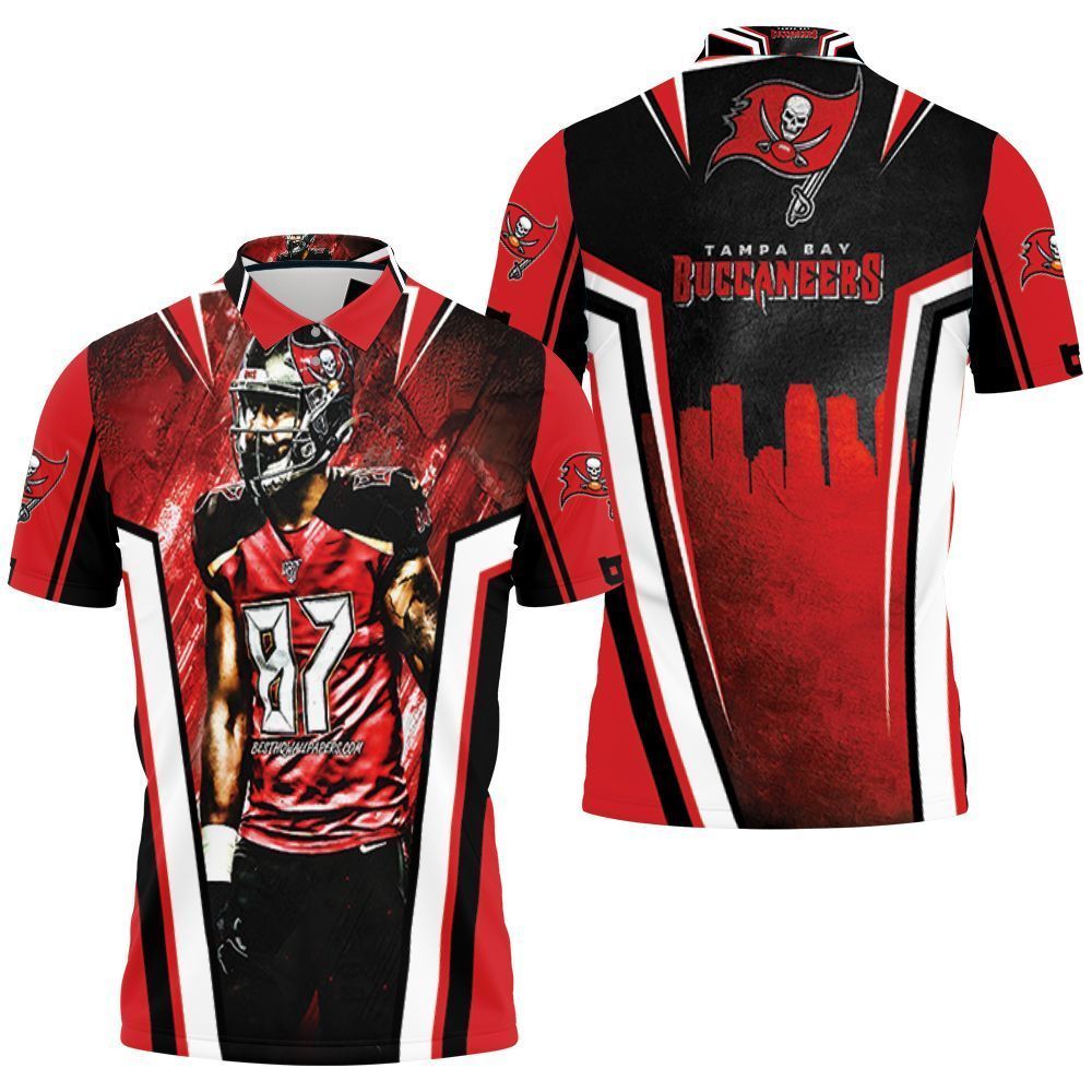 Tampa Bay Buccaneers Superbowl Champions Rob Gronkowski 87 Jersey All Over Print 3d Polo shirt