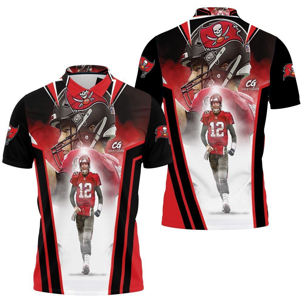 Tampa Bay Buccaneers Superbowl Champions Tom Brady 12 Jersey All Over Print 3d Polo shirt