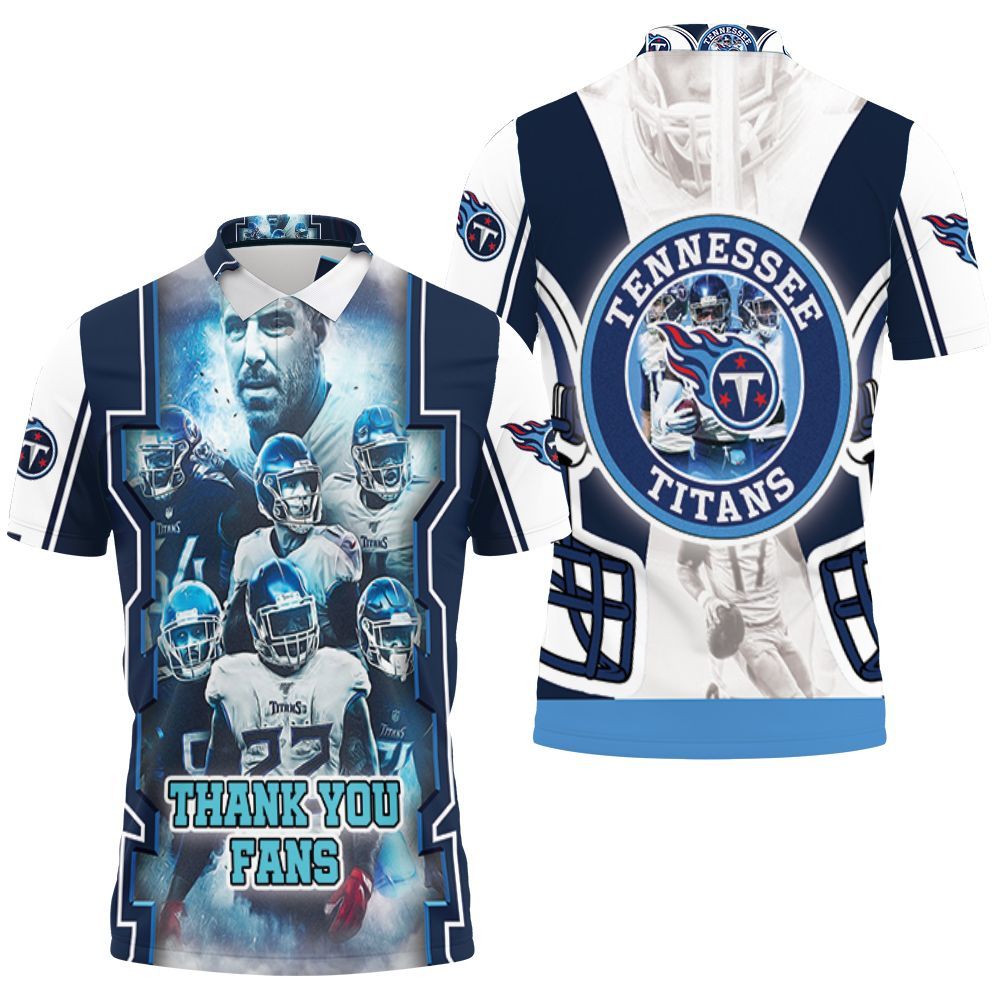 Tennessee Titans Thank You Fan Super Bowl Afc South Division All Over Print 3d Polo shirt