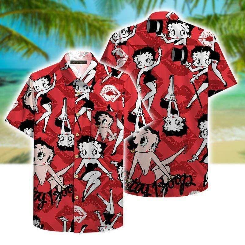 Beach Shirt Hawaiian Aloha Shirts Betty Boop