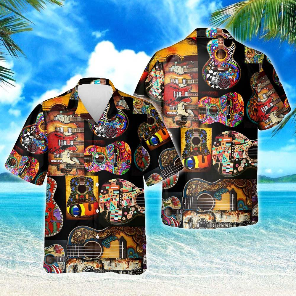 Classic Guitar Hawaiian Shirt