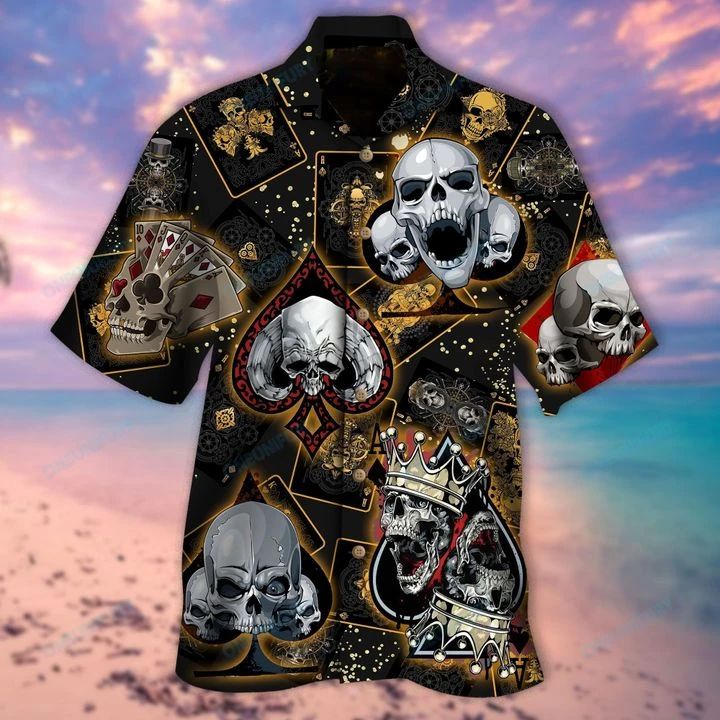 Dangerous Skull Poker Hawaiian Shirt