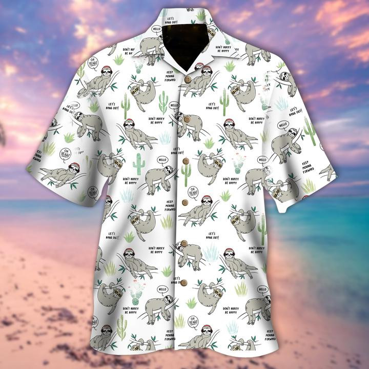 Dont Hurry Be Happy Hawaiian Shirt