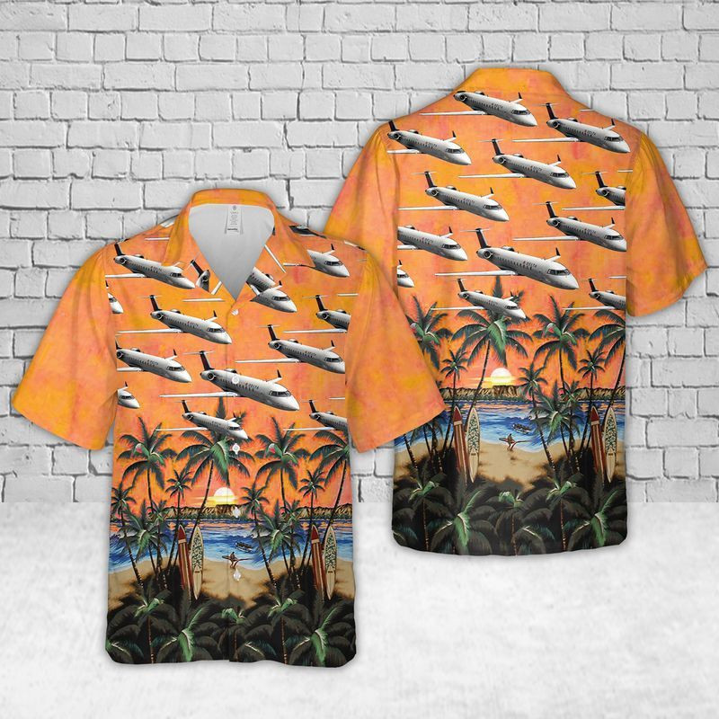 Endeavor Air Bombardier Crj-200 Hawaiian Shirt