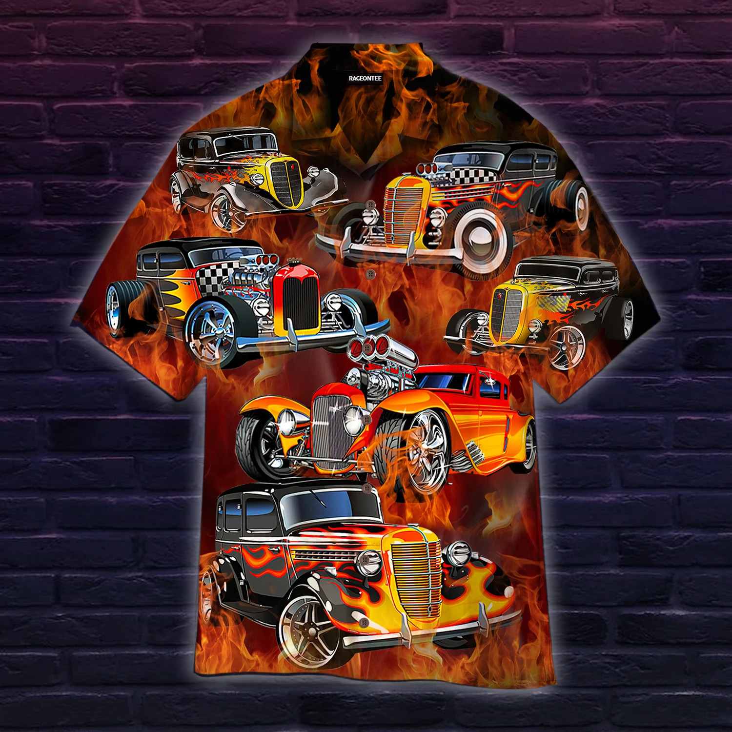 Fire Hot Rod Hawaiian Shirt