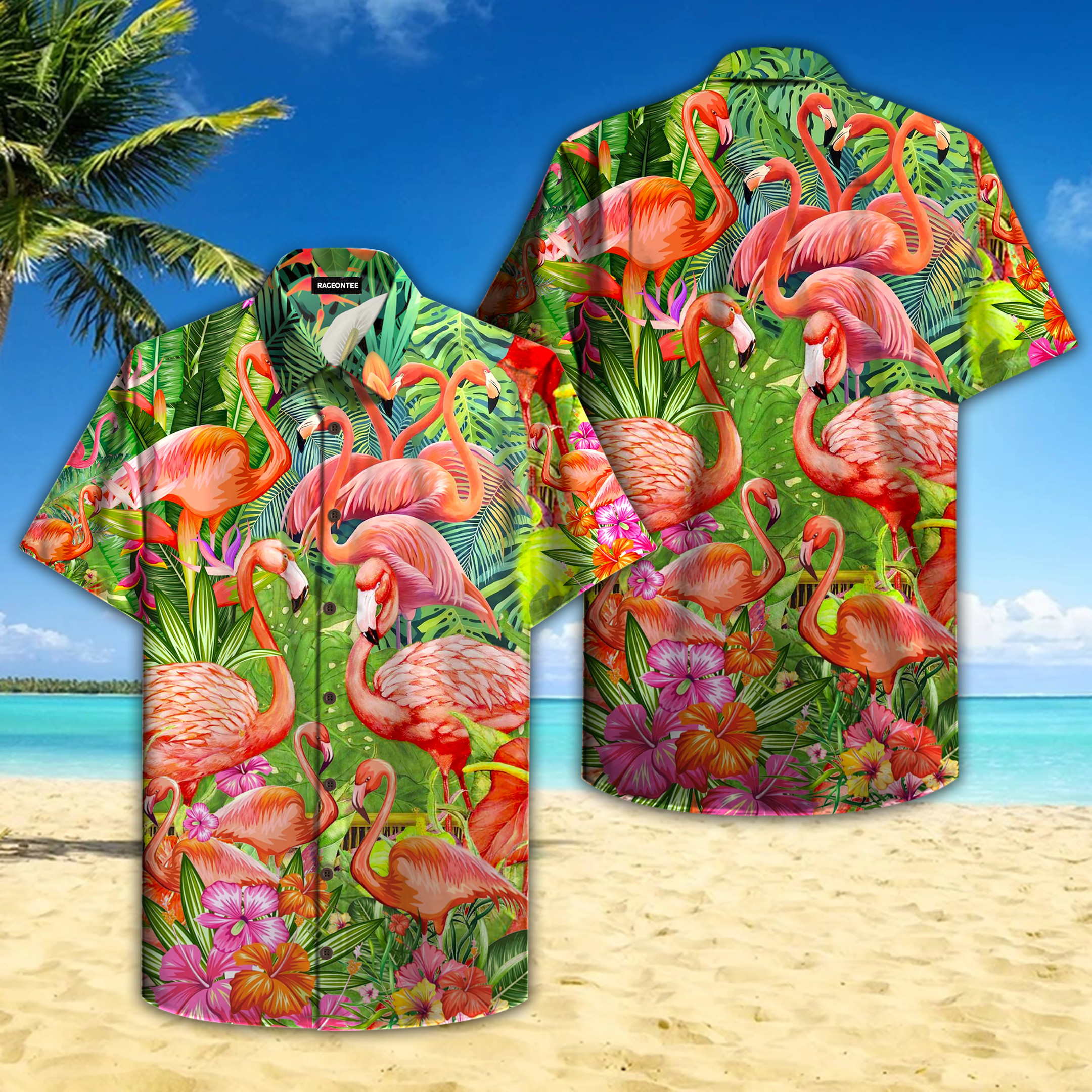 Flamingo Why Fit In When You Were Born To Stand Out Hawaiian Shirt