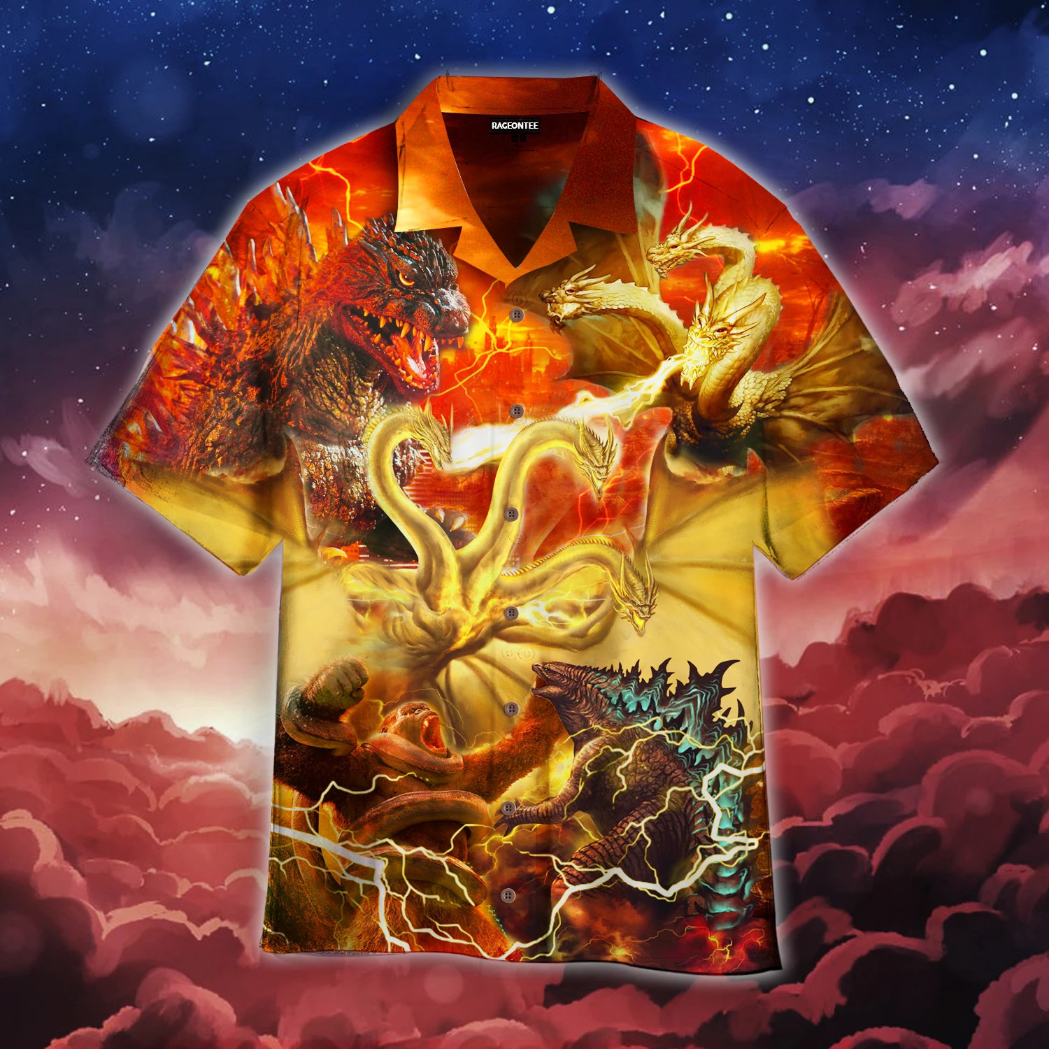Godzilla Hawaiian Shirt Unisex
