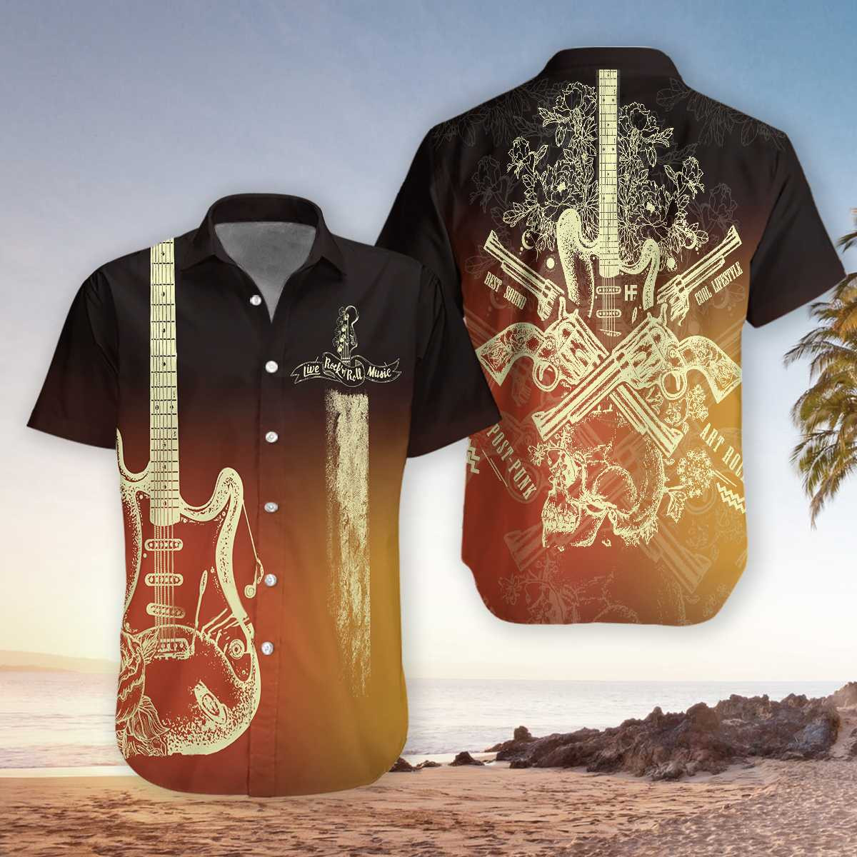 Guitar Rock Hawaiian Shirt