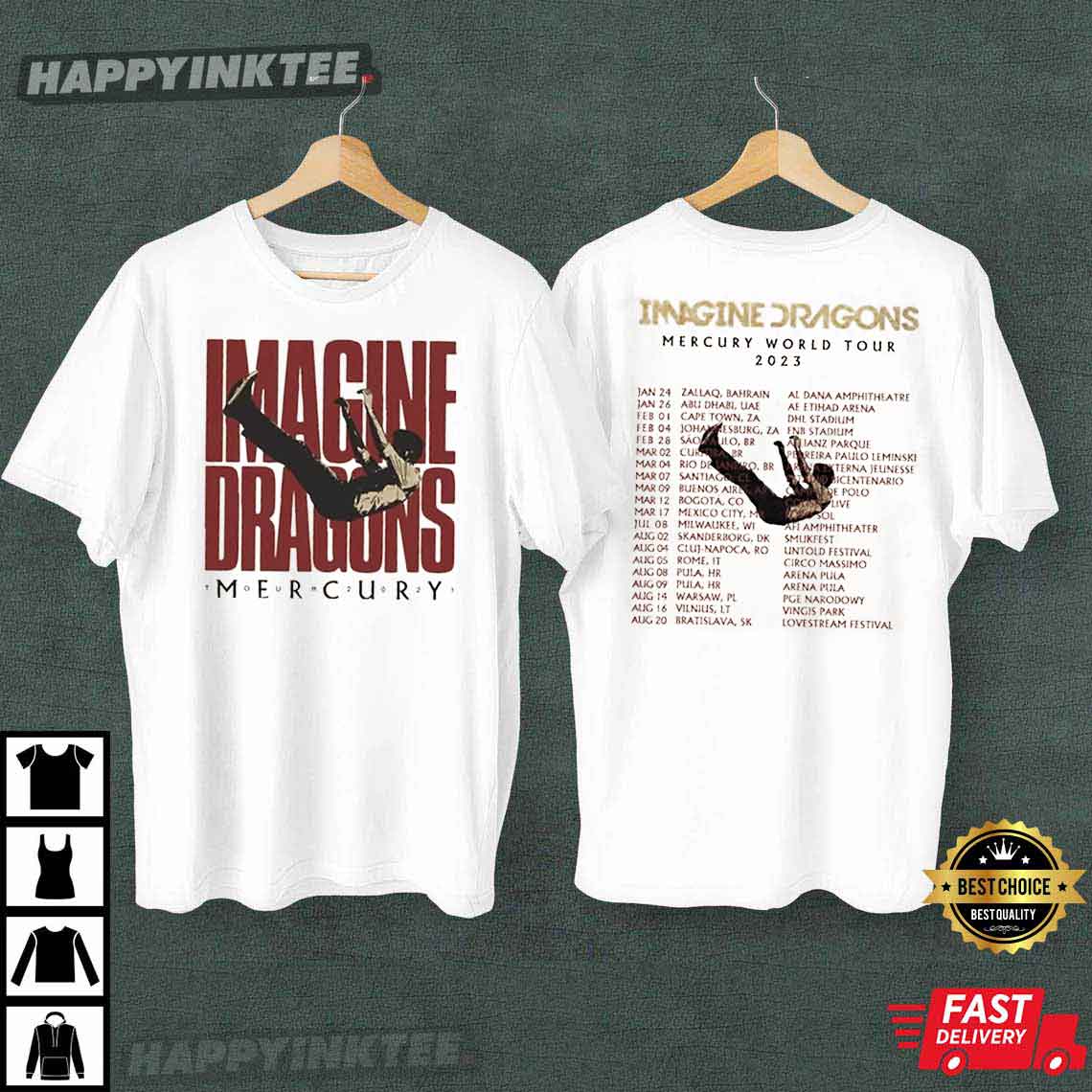 Imagine Dragons Mercury World Tour 2023 T-Shirt