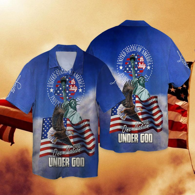 Independence Day One Nation Under God Hawaiian Shirt