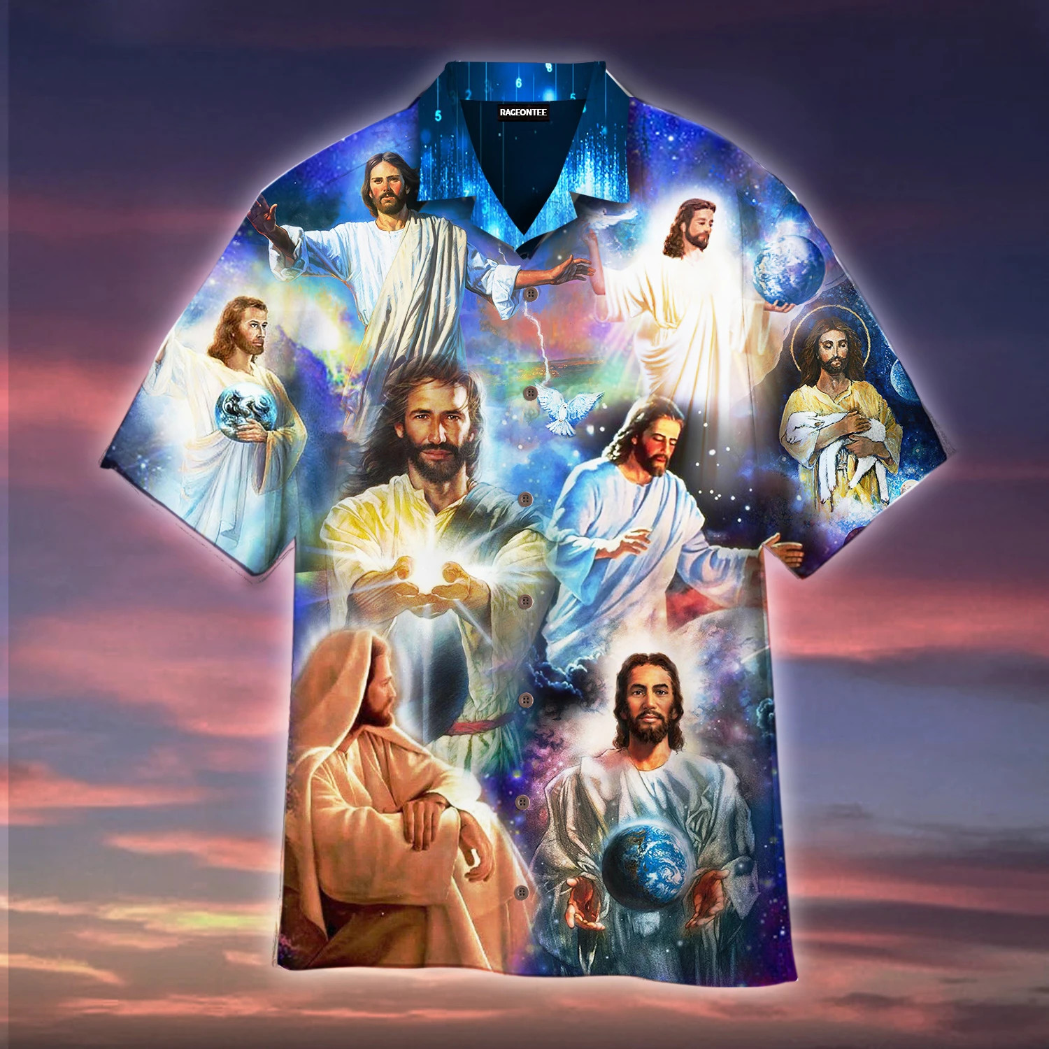 Jesus Love Earth Peaceful Hawaiian Shirt