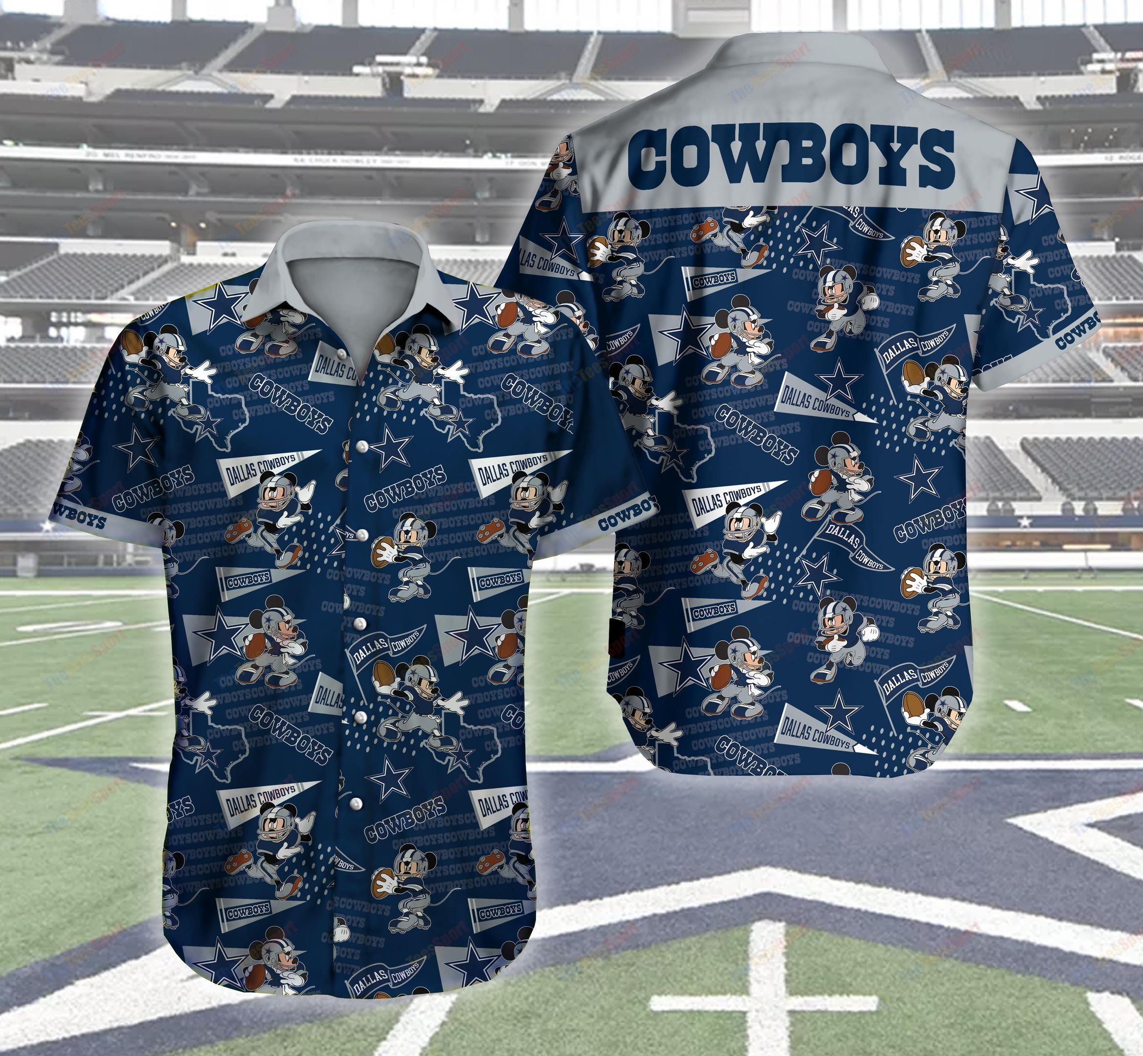 Dallas Cowboys Mickey Mouse Hawaiian Shirt, Dallas Cowboys Logo