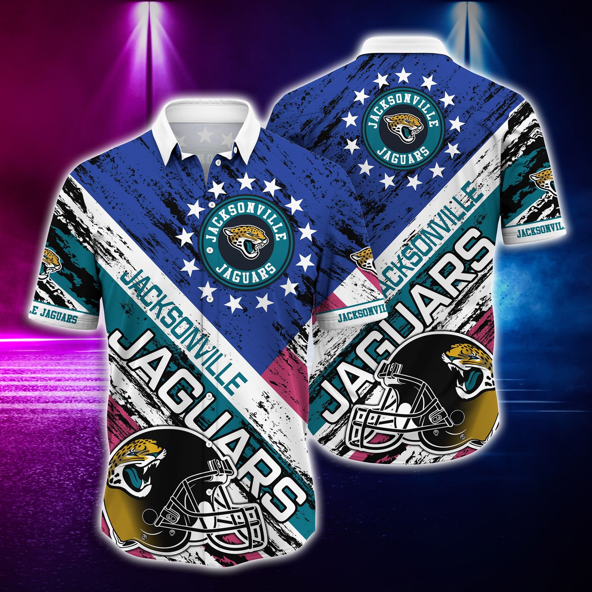 Jacksonville Jaguar Helmet Hawaiian Shirt