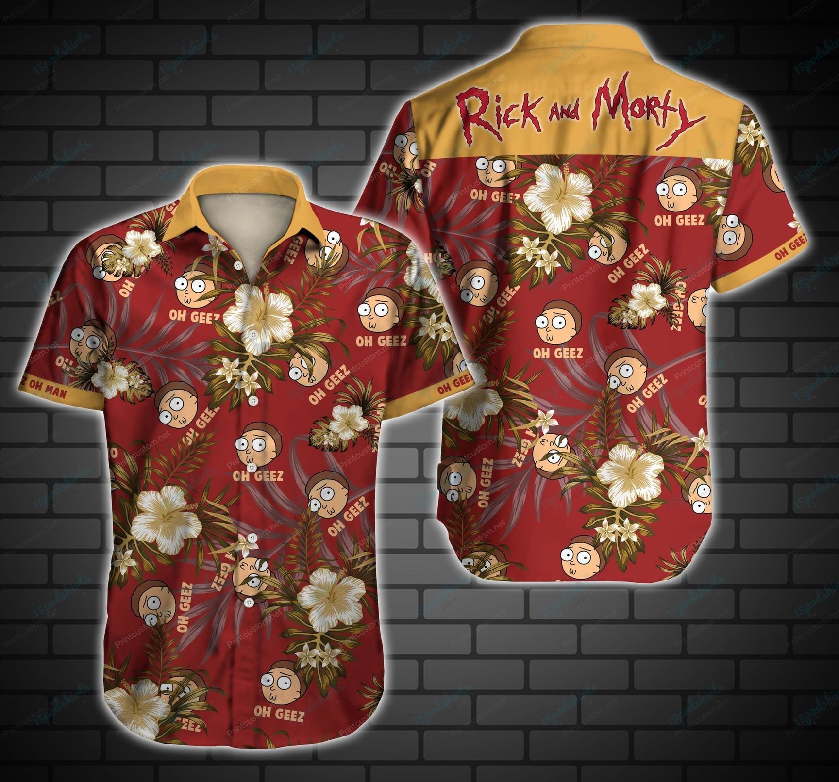 Oh Geez Rick And Morty Hawaiian Aloha Shirts Aloha Shirts