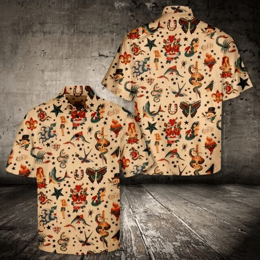 Old School Tatoo Summer Hawaiian Shirt