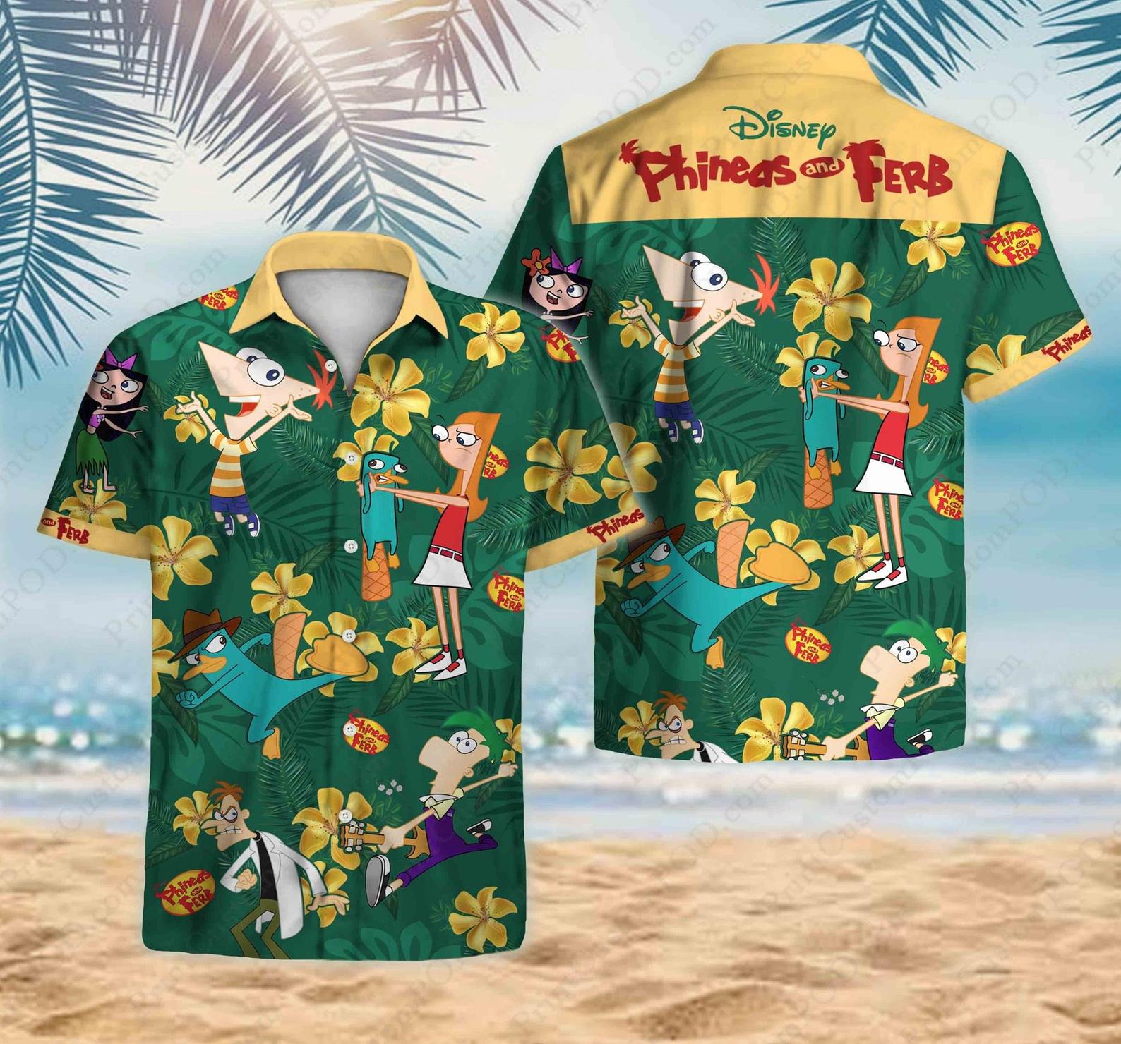Phineas And Ferb Summer Hawaiian Shirt