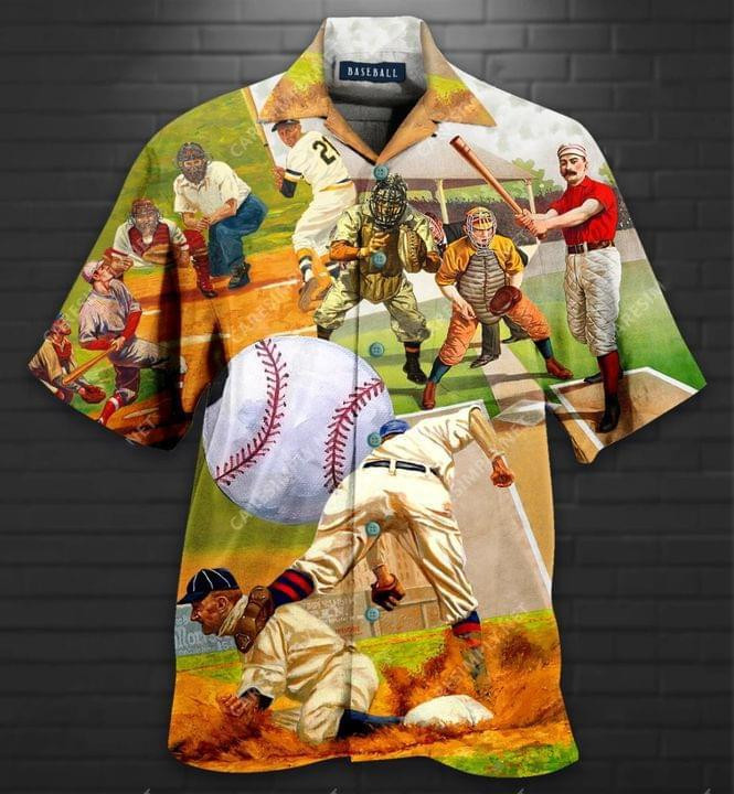 Playing Baseball Hawaiian Shirt