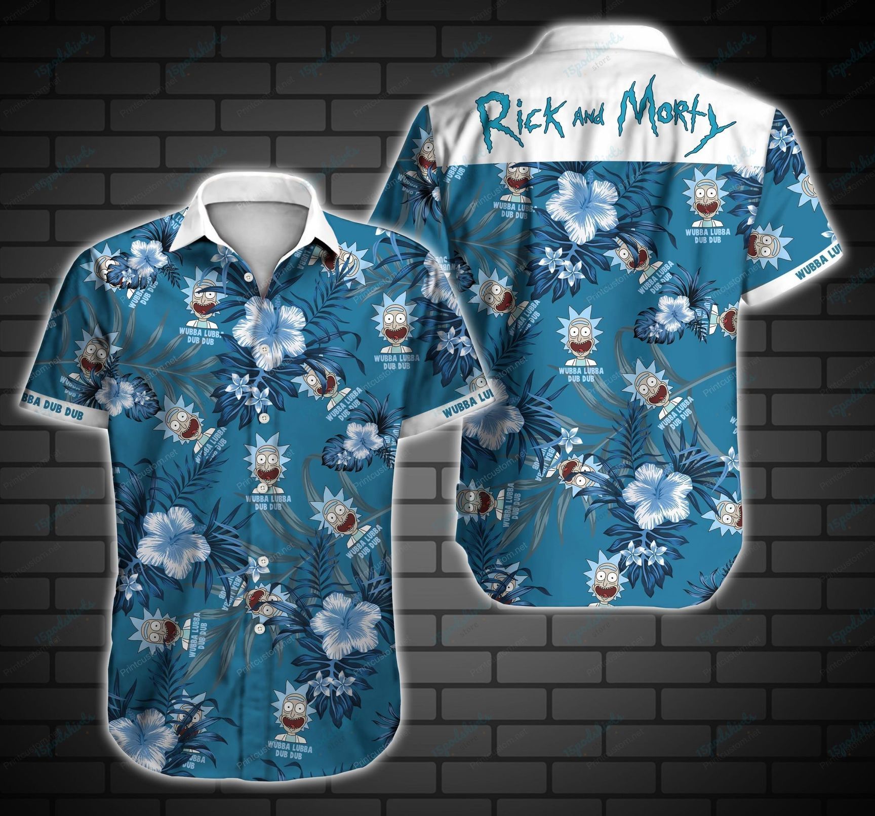 Rick And Morty Hawaiian Aloha Shirts