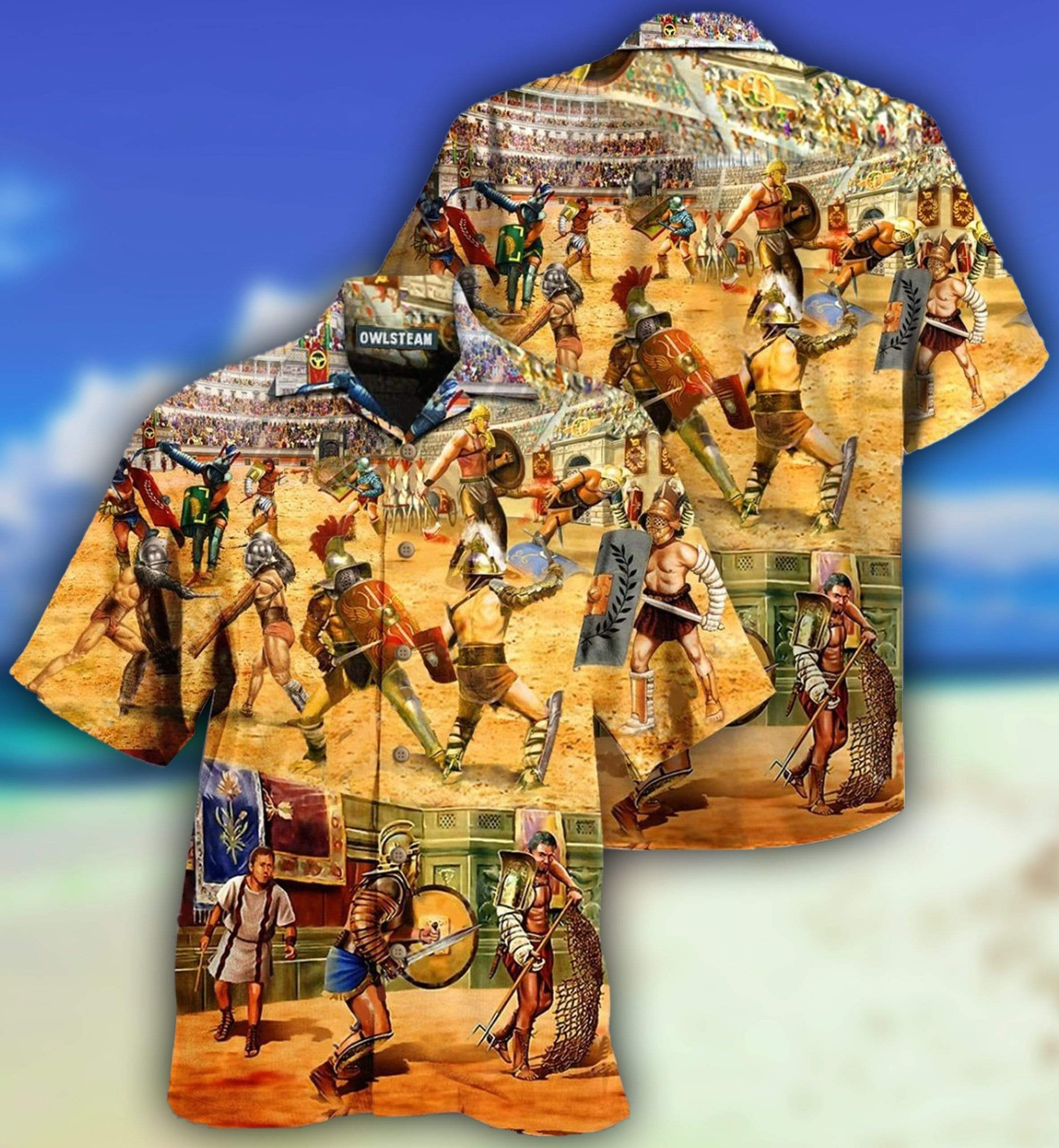 Rome Be A Warrior Hawaiian Shirt Unisex
