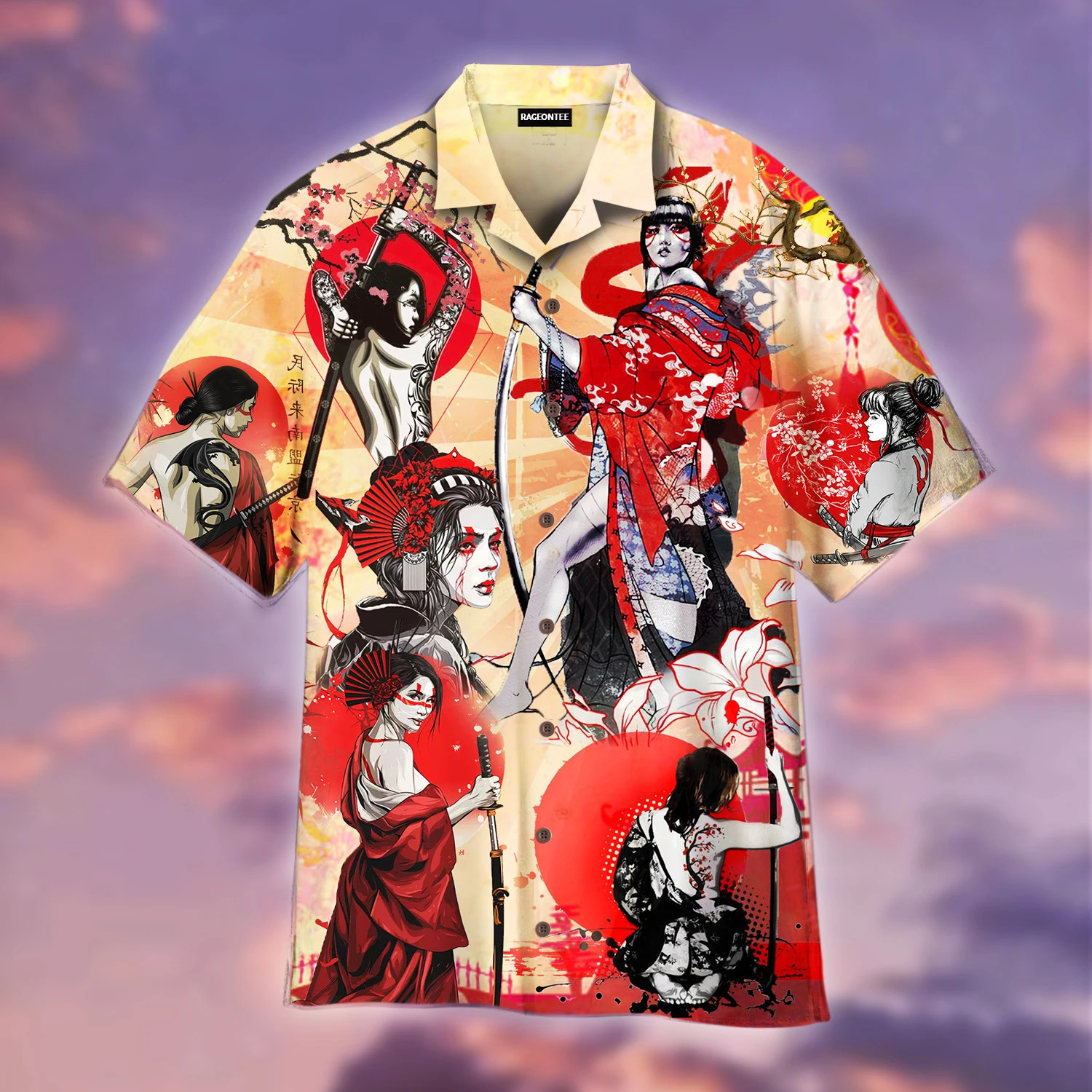 Samurai Girls Hawaiian Shirt