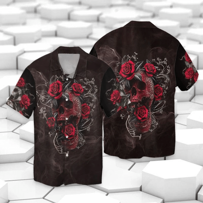 Skull Hawaiian Shirt  Unisex  Adult  Hw6286