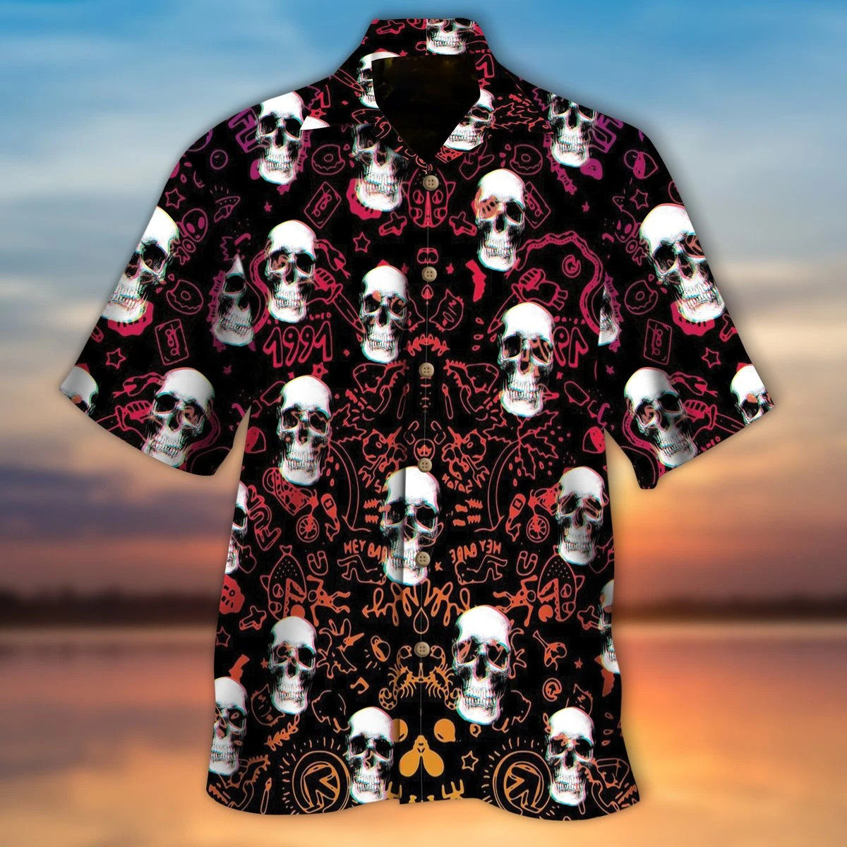 Skull Hawaiian Shirt Unisex Adult Hw6607