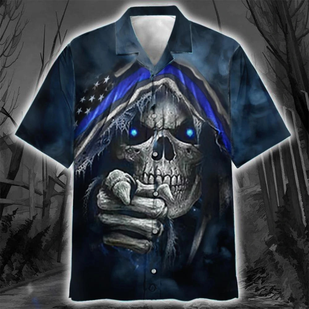 Skull Hawaiian Shirt Unisex