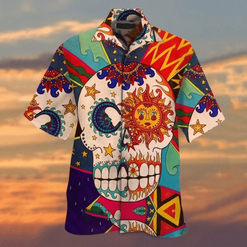Skull Sun Hawaiian Shirt