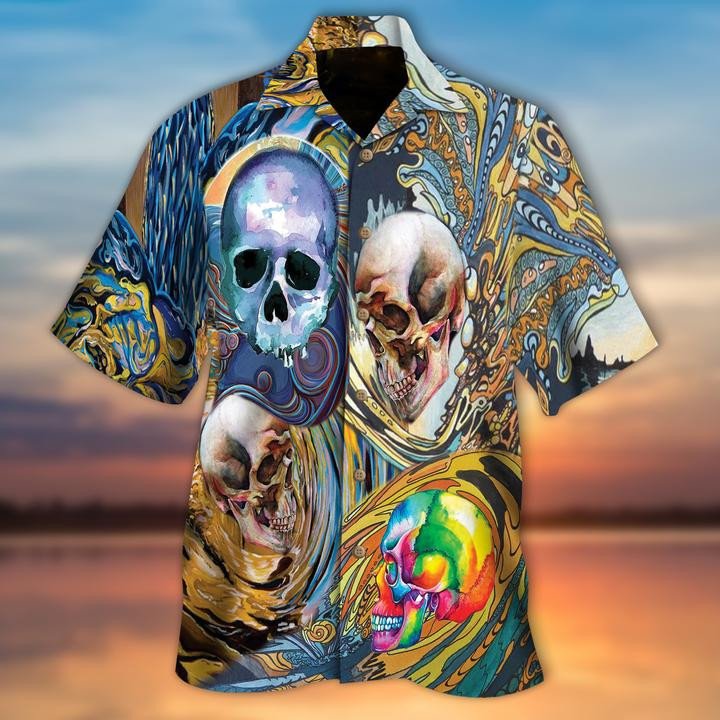 Skulls Wave Hawaiian Shirt