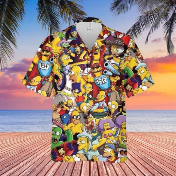 The Simpsons Characters Hawaiian Shirt Summer Beach Clothes