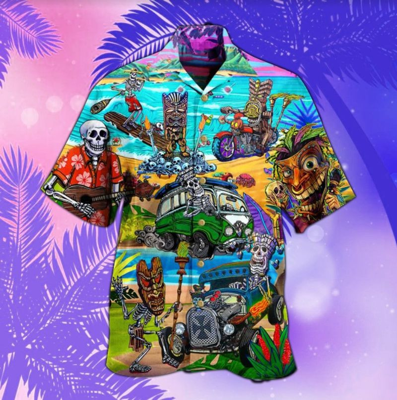 Tiki And Skull Hawaiian Shirt