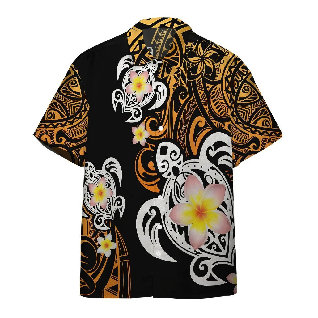 Turtle Plumeria Polynesian Hawaiian Shirt